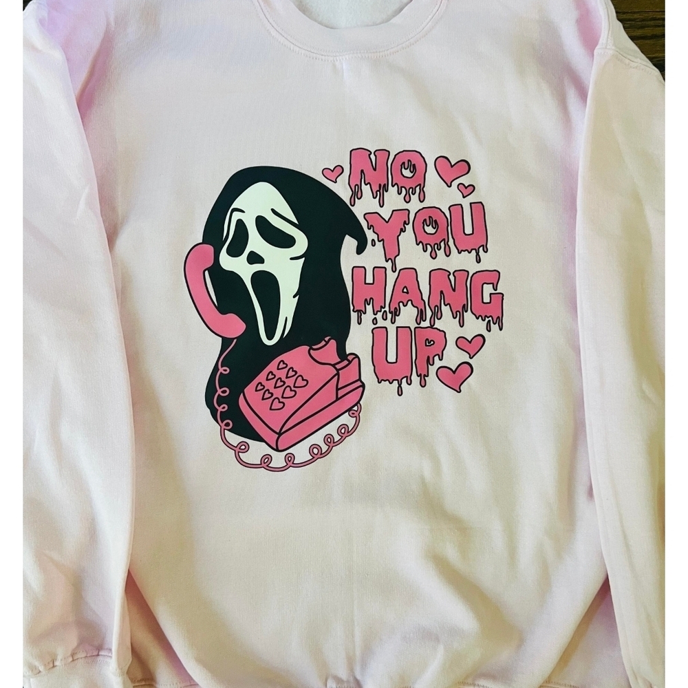 Pink Graphic Sweatshirt with Scream Design